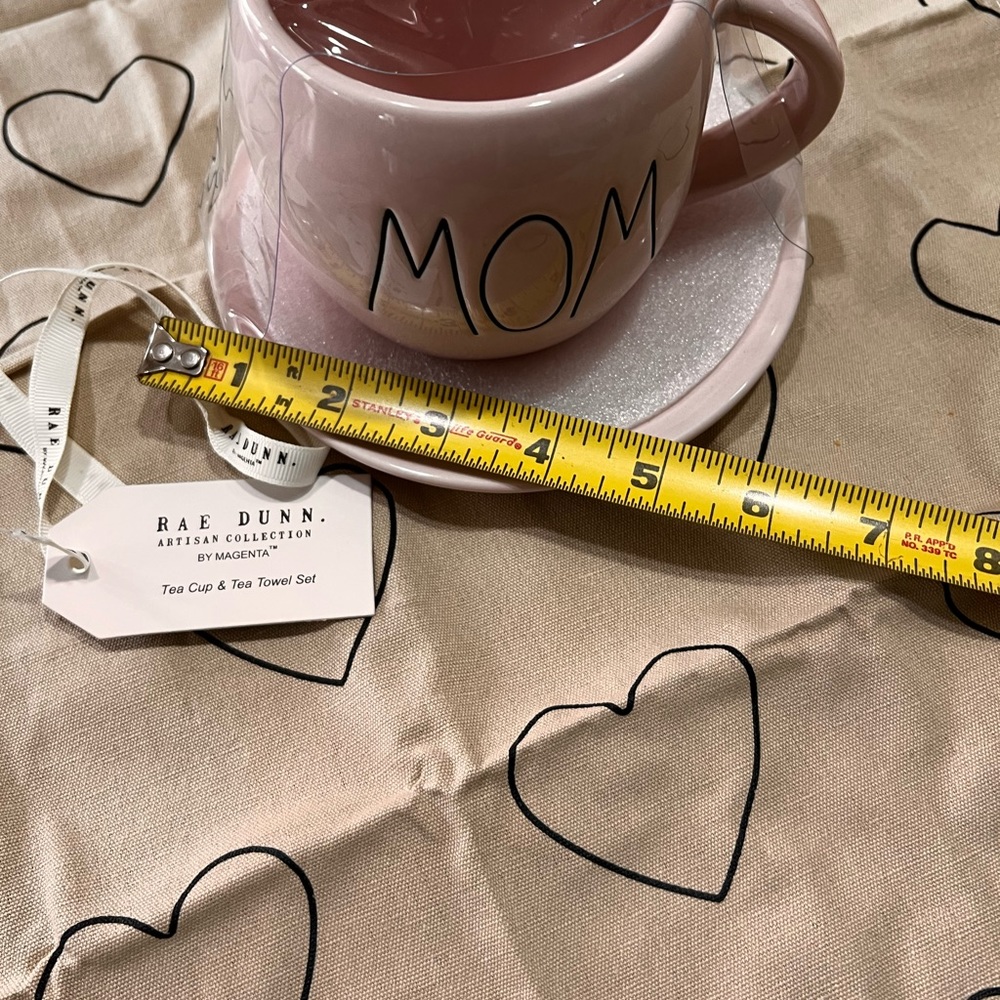 Rae Dunn Mug Tea Set with Tea Towel pink especially for Mom! - Picture 6 of 9